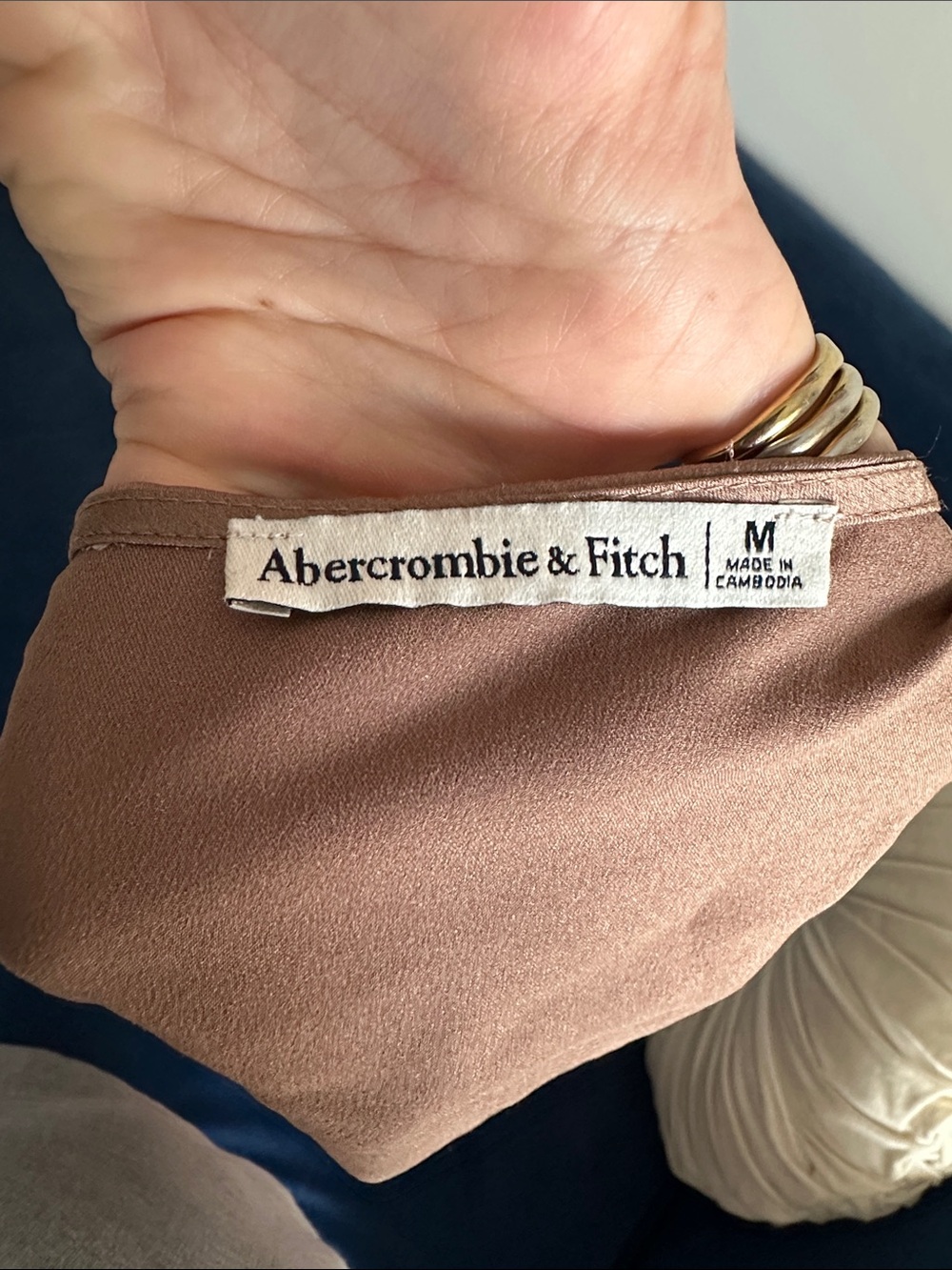 Abercrombie & Fitch Satin Tie-Front Maxi Skirt Set - Brown - Picture 6 of 7